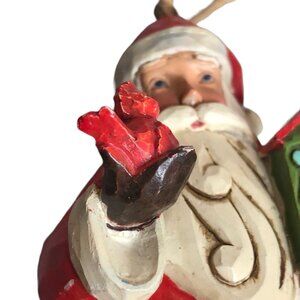 Jim Shore Santa Claus Christmas Ornament Cardinal  2014 Holiday Decor Folkart Ho